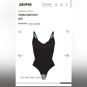 SKIMS Classic Black Bodysuit